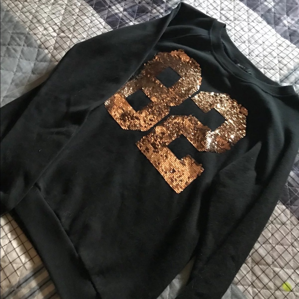 Sequin crewneck top